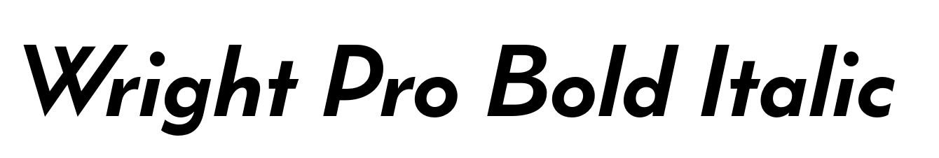 Wright Pro Bold Italic